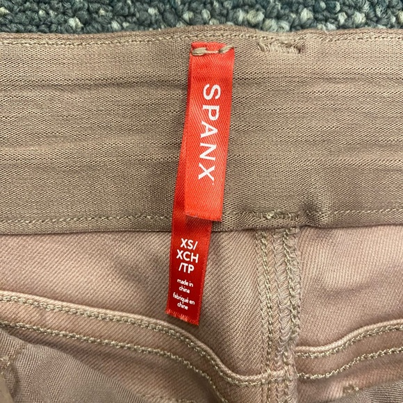 SPANX STRETCH TWILL CROPPED WIDE LEG PANT Size XS Light Cedar Color - Picture 6 of 13